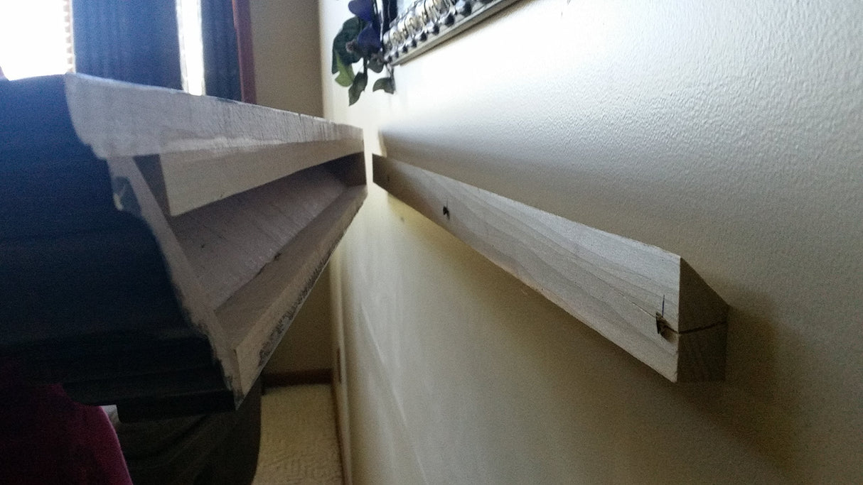 U Pick Size & Finish Rustic Wood Beam Floating Shelf Fireplace Mantel Generic