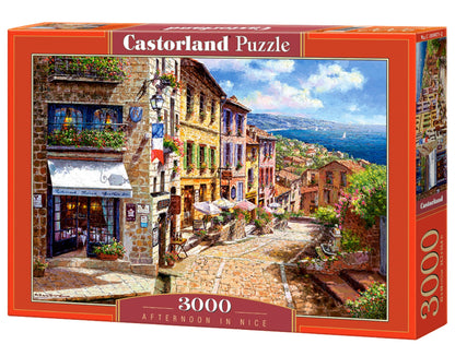 CASTORLAND 3000 Piece Jigsaw Puzzles, Afternoon in Nice, Puzzle of France, Mediterranean View, Adult Puzzles, Castorland C-300471-2