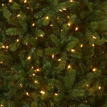 National Tree Company Pre-Lit 'Feel Real' Artificial Full Downswept Christmas Tree, Green, Douglas Fir, Dual Color LED Lights, 7.5 feet