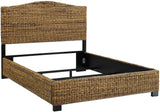 Crosley Furniture Serena Bed, Handwoven Natural Fiber Rattan Headboard and Footboard Set, Banana Leaf, Queen Crosley Furniture