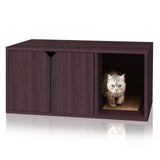 WAY BASICS Cat Litter Box Enclosure Hidden Furniture (Scratch Pad Included) Way Basics