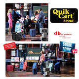 dbest products Quik Cart Sport Collapsible Rolling Crate on Wheels for Teachers Tote Basket 80 lbs Capacity, Made from Heavy Duty Plastic Used as a Seat, Black dbest products