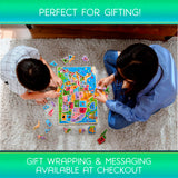 Montessori Mama Wooden USA Map Puzzle and World Continents and Oceans Map Puzzle (USA Map Puzzle) Montessori Mama