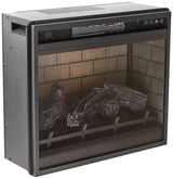 Signature Design by Ashley 24" Electric Infrared Fireplace Insert with Remote Control, Black Signature Design by Ashley
