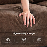 COPIAE 3 Seater Sofa Couch with Deep Seat, 90" Modern Upholstered Sofa with Armrests, Easy Installation, Comfy Couches for Living Room, Apartment,Dark Brown COPIAE