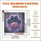 BYGFHLYW 5D Diamond Painting Kits for Adults, Purple Rose Diamond Art Kits for Adults Beginner, DIY Full Drill Diamond Dots Gem Painting Home Wall Decor 11.8x11.8inch BYGFHLYW