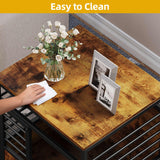 DWVO Dog Crate Furniture, 24 Inch Dog Kennel Indoor Furniture End Table Dog Crate for Dogs, Modern Decorative Dog Crate Wooden Dog Crate Furniture with Wheels, Chew-Resistant, Rustic Brown DWVO