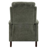 VKNOW Push Back Upholstered Recliner Chair Home Theater Seating Adjustable Modern Fabric Reclining Chair Padded Seat Backrest Recliner Sofa for Living Room (Green) VKNOW