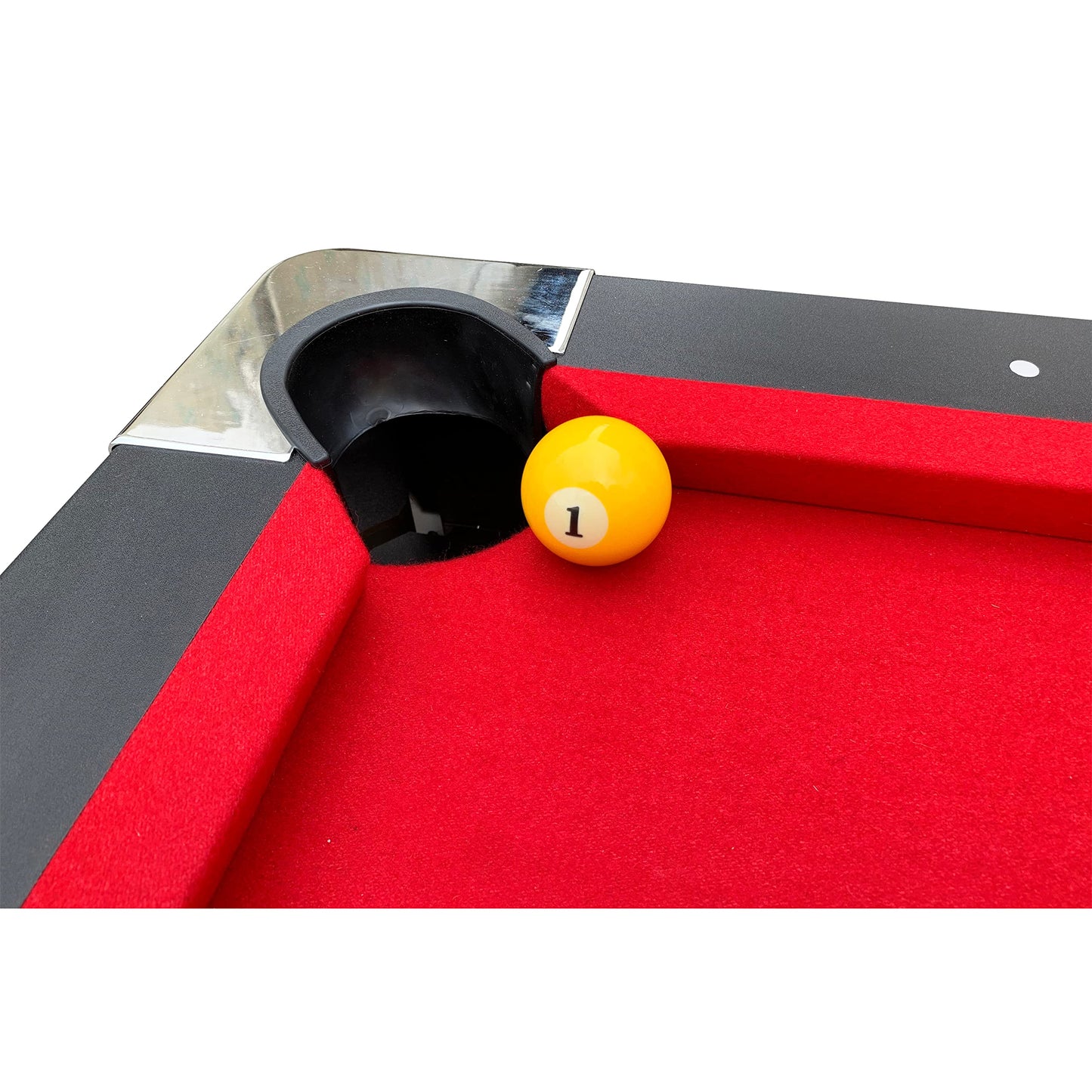 RACK Draco 7-Foot Tournament Billiard/Pool Table (Red Felt with Black Body) for Competitive Players! - WoodArtSupply