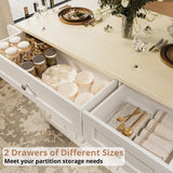 IRONCK Rolling Kitchen Island Table on Wheels with Drop Leaf, 56" Kitchen Island with Drawers and Adjustable Shelves Cabinet, Large Mobile Kitchen Island Cart for Kitchen IRONCK