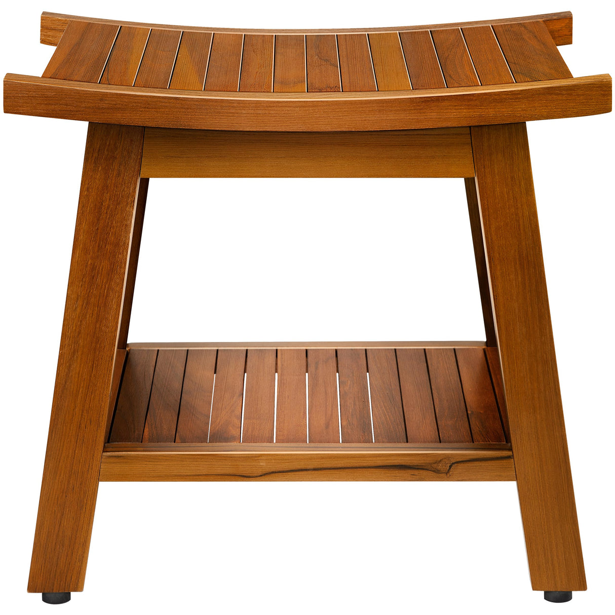 TEAKMAMA 21 Inch Teak Shower Bench with Storage Shelf and Handles, Teak Wood Shower Stool & Spa, Waterproof Shower Bench for Indoor and Outdoor Use, Bathroom Stools for Adults Sitting TEAKMAMA