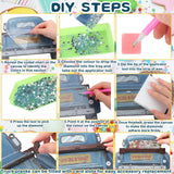 Menkxi 13 Pcs Seasonal Interchangeable Diamond Art Fall Thanksgiving Diamond Art Christmas Painting Kits Hanging Sign Seasonal Interchangeable Truck DIY Craft Decoration for Front Door(Blue) Menkxi