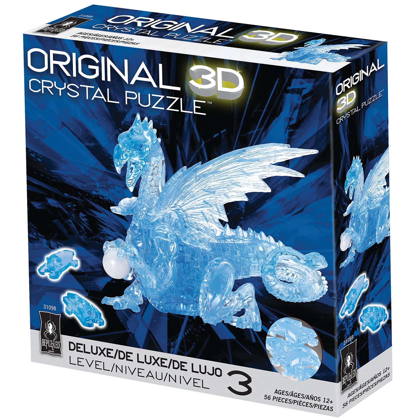 BePuzzled, Dragon Deluxe Original 3D Crystal Puzzle, Ages 12 and Up