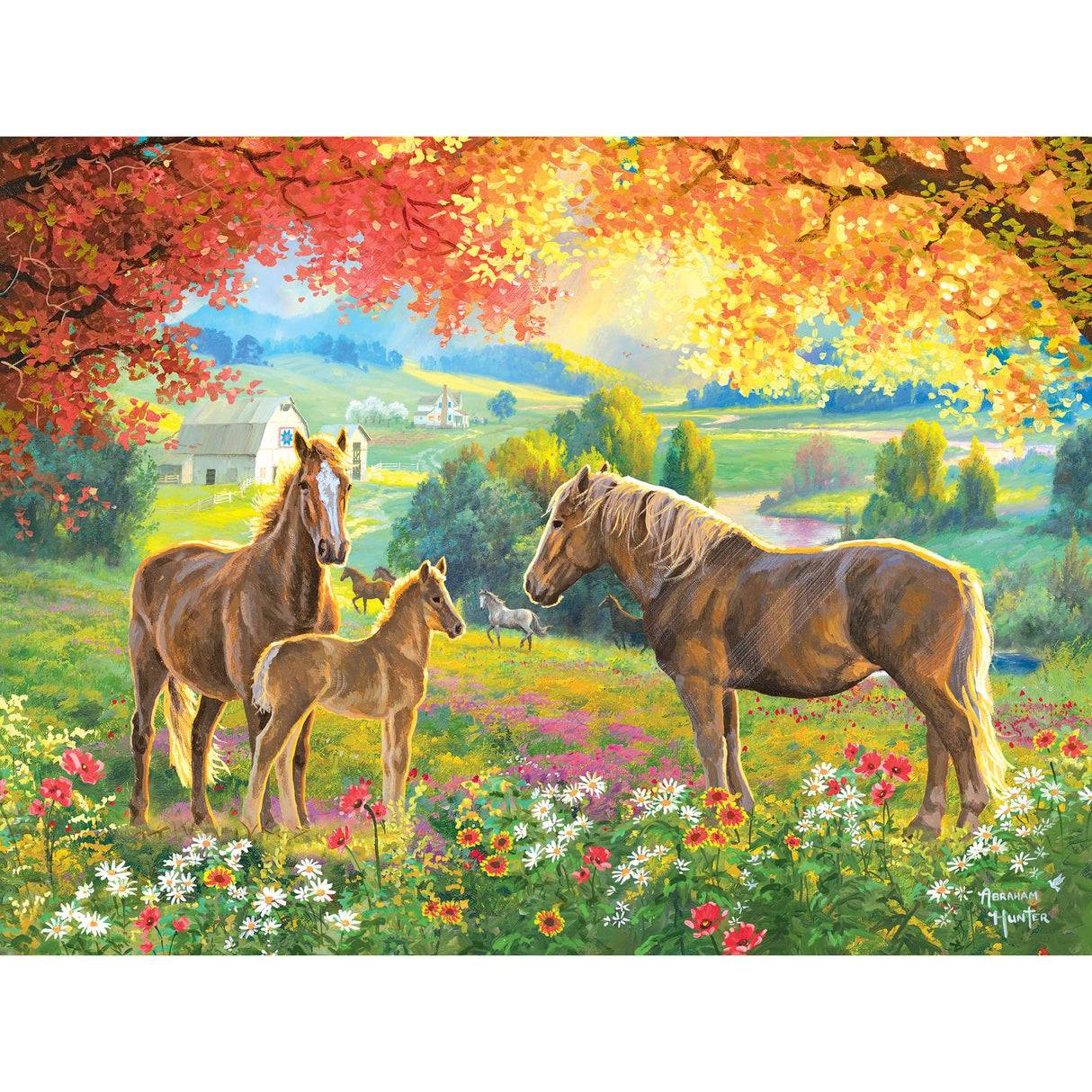 RoseArt - Abraham Hunter - Family Moment - 500 Piece Jigsaw Puzzle for Adults RoseArt