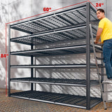 REIBII 60" W Garage Shelving 3500LBS Storage Shelves, 6 Tier Metal Shelves Adjustable Shelving Units and Storage Rack for Warehouse Commercial Pantry Garage Shelves, 60" W x 84" H x 24" D REIBII