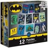 DC Comics, Batman 12 Pack Jigsaw Puzzles Superhero Gotham Killer Croc Dark Knight Clayface Riddler Penguin, for Adults & Kids Ages 4 and up Spin Master Games