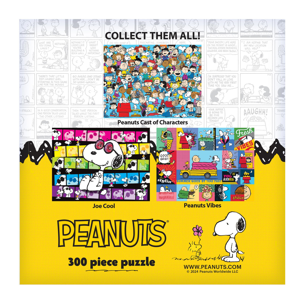 RoseArt - Peanuts - Peanuts Vibes - 300 Piece Jigsaw Puzzle for Adults RoseArt