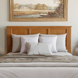 AFI Madison Queen Solid Wood Platform Bed with Footboard & Twin XL Trundle in Light Toffee AFI