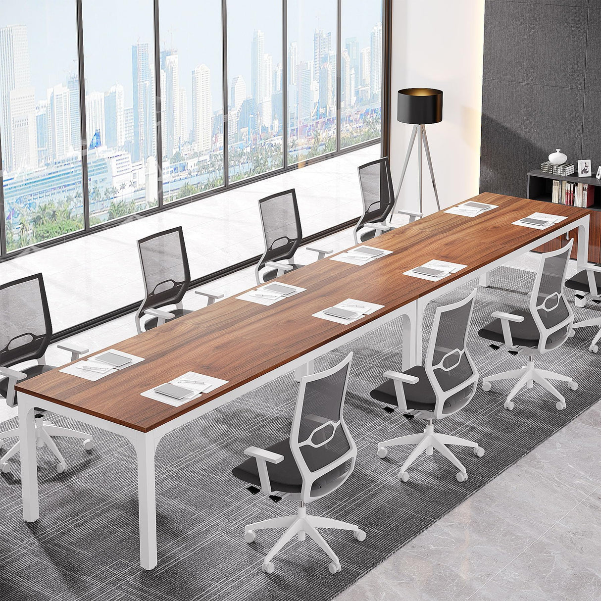 Tribesigns 78.74-Inch Conference Table Set of 2, 13FT Conference Room Table, Large Rectangle Meeting Seminar Table Set for 10-14 Person, Long Business Tables (Only Table) Tribesigns