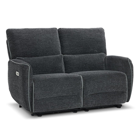 MCombo 60" Wall Hugger Power Reclining Loveseat Sofa with Adjustable Headrest, RV Recliner Loveseat with USB and Type C Charge Ports for Small Spaces 6924 (Dark Grey) MCombo