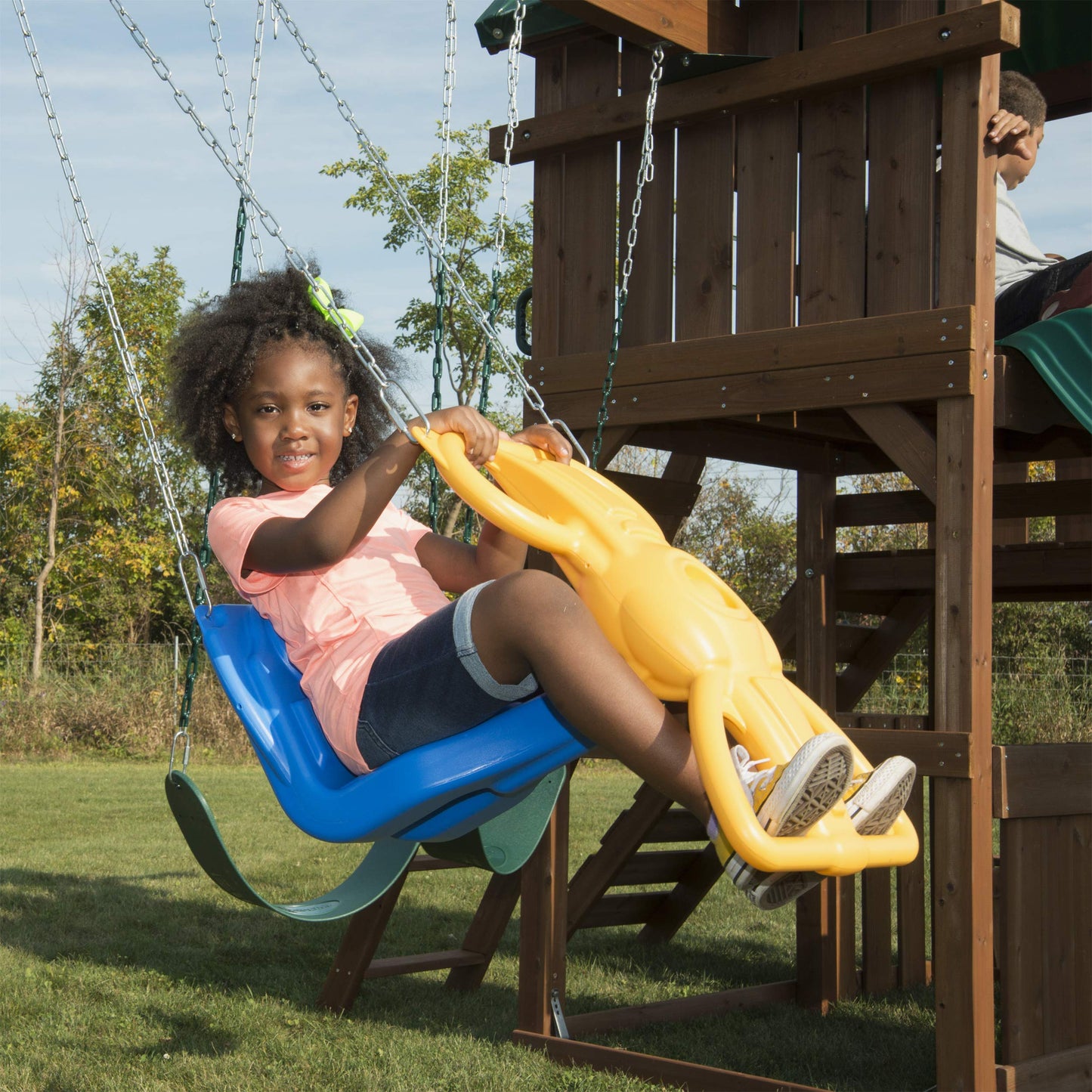 Swing-N-Slide WS 8350 Willows Peak Deluxe Swing Set, Wood - WoodArtSupply