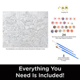 AQUARIUS Teenage Mutant Ninja Turtles Art by Numbers Painting Kit (16 x 20 Stretched Canvas) 24 Paints, 3 Paint Brushes, Ready to Hang, Officially Licensed TMNT Collectible - 16x20 in AQUARIUS