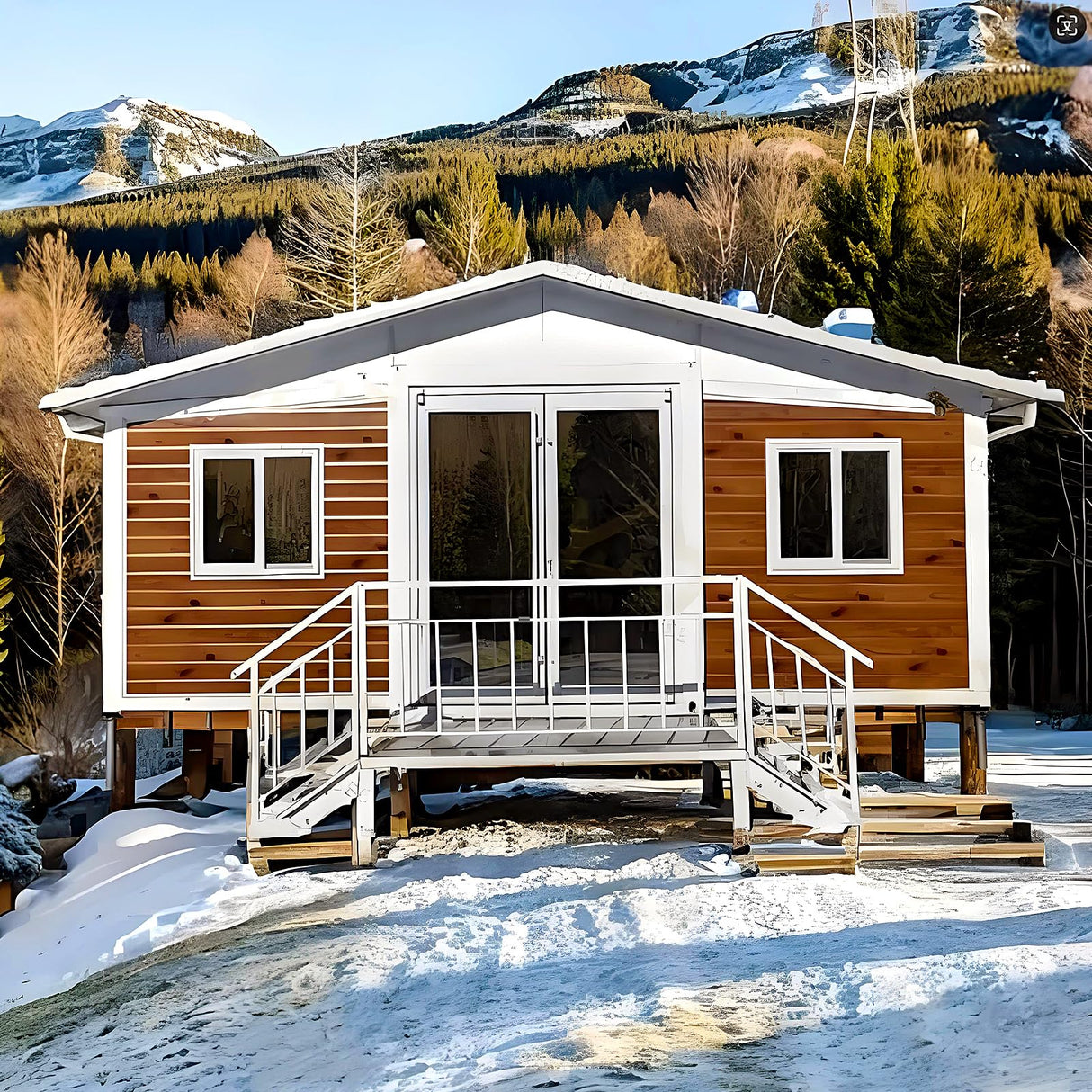 Tiny Homes for Sale Prefab,20ft & 40ft Portable Container Modular Foldable Customizable Tiny Houses to Live in for Adults with 1-4 Bedroom 1 Fully Functional Kitchen & Bathroom,Storm-Resistant Design Generic