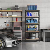 Yaheetech Storage Shelves 5 Tier Garage Shelving Heavy Duty Garage Shelves Adjustable Metal Shelving Unit Utility Rack Industrial Shelving for Warehouse Pantry Closet, 27.5"W x 12"D x 60"H, Black Yaheetech