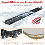 48"W Garage Shelving, 3050LBS Storage Shelves Heavy Duty, 5 Tier Metal Shelving Unit Adjustable Garage Shelves Heavy Duty Shelving for Warehouse,Commercial, Kitchen, 48" W × 18" D × 72" H, Black CypBed