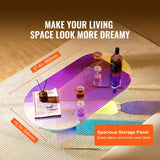 VEVOR Acrylic Coffee Table, Iridescent Acrylic End Table, Colorful Acrylic Side Table 37.4 in (L) x 19.7 in (W) x 13.8IN (H) for Coffee, Drink, Food, Snack Used in Living Room, Courtyard, Terrace VEVOR