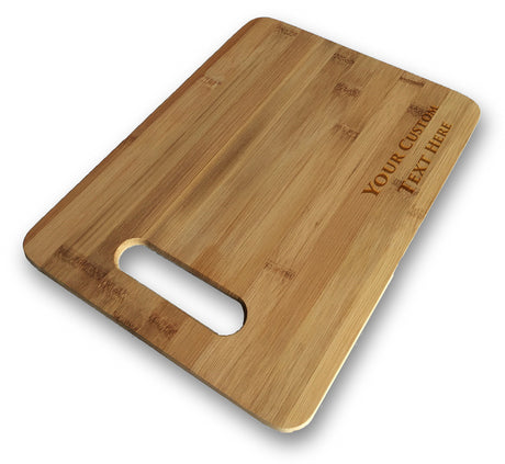 Custom Personalized Laser Engraved Bamboo Cutting Board - Wedding, Housewarming, Anniversary, Birthday, Holiday, Gift For Him, For Her, For Boys, For Girls, For Husband, For Wife, For Them, For Couple Hat Shark