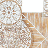 Deco 79 Wood Floral Home Wall Decor Intricately Carved Wall Sculpture, Wall Art 36" x 2" x 17", White Deco 79