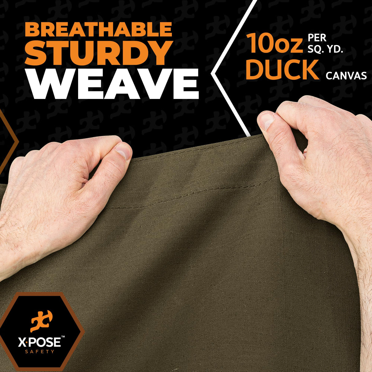 Xpose Safety Canvas Tarp - 10oz Olive Drab Poly Canvas Tarps Heavy Duty Water Resistant with Brass Grommets- Multipurpose Outdoor Tarpaulin for Camping, Canopy, Trailer, Equipment Cover 20' x 40' Xpose Safety