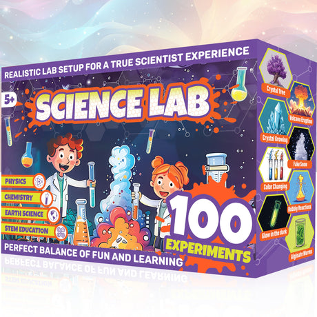 Bloonsy Science Kits for Kids | Ultimate Chemistry Lab Setup with 100 Experiments | Toys Set for Boys and Girls Age 7-8-9-12 BLOONSY