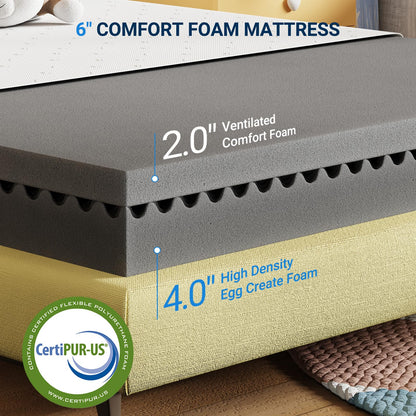 Avenco Full Size Mattress, 8 Inch Memory Foam Full Mattress in a Box for Comfort Sleep & Pressure Relief, CertiPUR-US Certified Medium Firm Full Mattresses