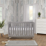 Dream On Me Harper 4-In-1 Convertible Crib In Storm Grey, Greenguard Gold & JPMA Certified, 3 Mattress Height Settings Dream On Me