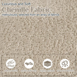 68.5" Loveseat Sofa for Living Room, Modern Luxury Plush Chenille Extra Deep Seat Curved Cloud Floor Couch with 3 Throw Pillows for Small Spaces, No Assembly Needed, Light Brown DAMAIFROM