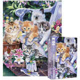100 Piece Puzzles for Kids Cat Puzzles 100 Piece Puzzles for Adults, Cute Kitten Group Puzzles 100 Pieces for Adults, 100 Piece Seniors Puzzles Kids Puzzles Perfect Gardening Buddies 100 Piece Puzzle CHengQiSM