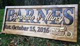 Personalized Motorcycle Gifts Motorcycle Wedding Sign Harley Davidson Sign Personalized Couples Gift Wood Family Name Custom Last Name Sign 3D Woodworker