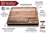 Personalized Cutting Board 100% USA Made - Custom Cutting Boards Wood Engraved Custom Cutting Board/Thick & Solid Maple, Cherry and Walnut Hardwood - Personalized Cutting Boards Wood Engraved Drapela Works