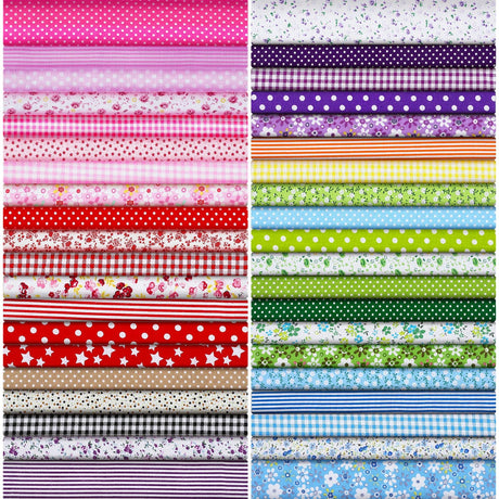 40 Pcs 10 x 10 Inches Cotton Fabric Bundle Squares Precut Fabric Multi Color Floral Fat Squares Sheets for DIY Craft Quilting Sewing(Fresh Patterns) Tegeme
