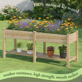 PULIJIAJU Wooden Raised Garden Bed ，Raised Planter Box with Legs, Wood Planter -Grow Herbs and Vegetables Outdoors – Naturally Rot-Resistant - Unmatched Strength Lasts Years (HCH-L) PULIJIAJU