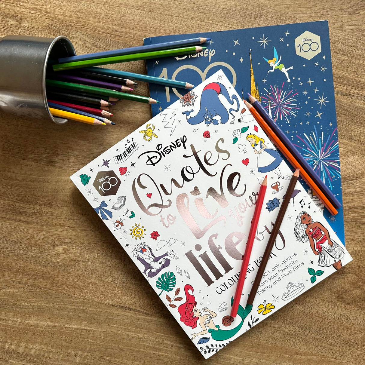 Disney Quotes to Live Your Life By Colouring Book: A collection of inspirational sayings and words of wisdom WoodArtSupply