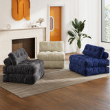 WLIVE Futon Sofa Bed,with Pillow, Floor Couch Bed for Living Room Dorm Bedroom, Single, Adult Teen Child, Beige WLIVE