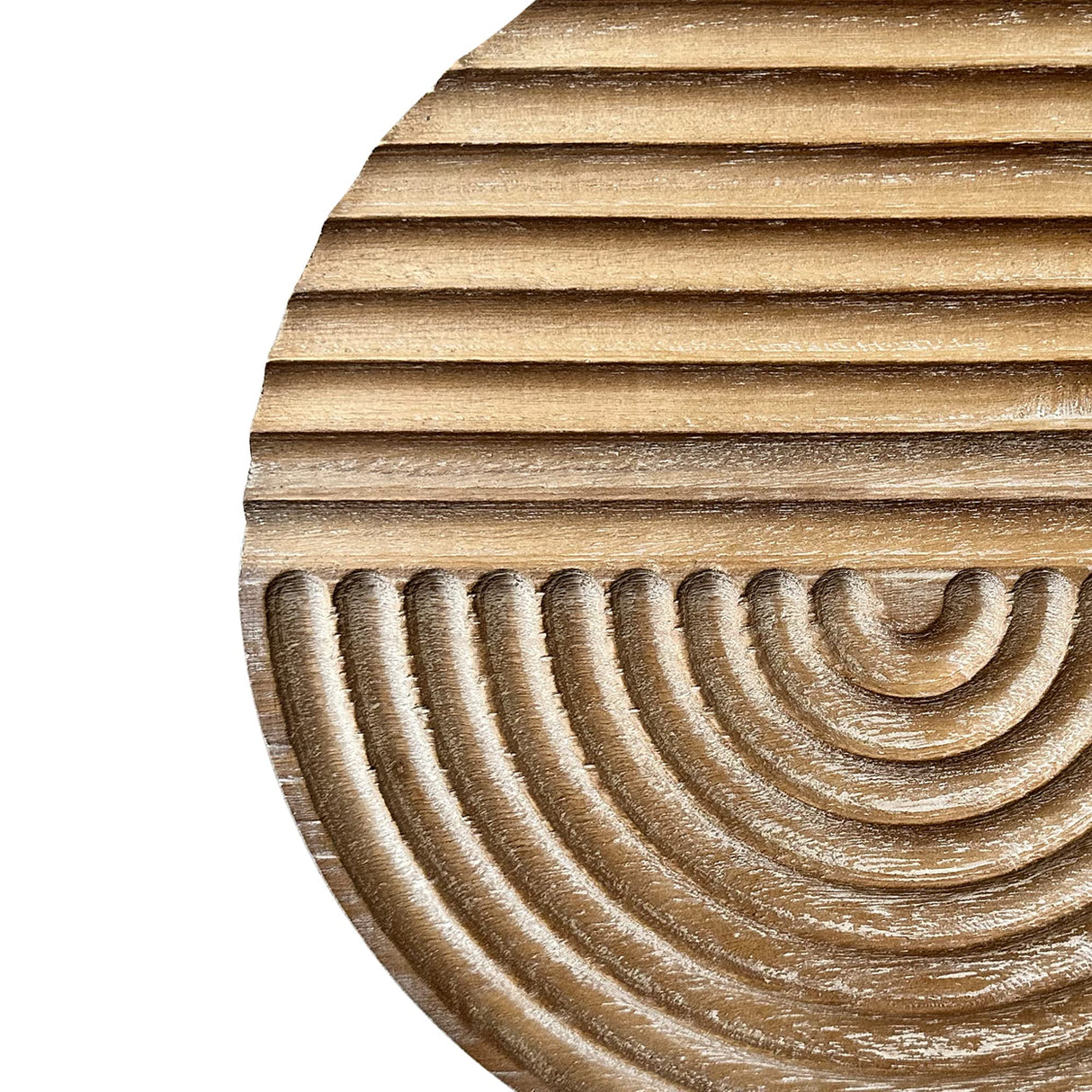 Musanpou Hand-carved Wood Wall Decor featuring Artistic Round Design for Farmhouse and Country-style Interiors | Wall Art Decoration | 11.8 inches x 11.8 inches (Natural) Musanpou