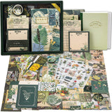 Scrapbooking Supplies Kit, Botanical Aesthetic Vintage Scrapbook Kit for Bullet Junk Journal A6 Grid Notebook Stationary Journaling Supplies Flower DIY Craft Birthday Gifts for Women Kid Teen Girl Aromoty