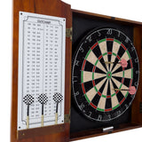 Trademark Games Racks Futons Trademark Games Beveled Wood Dart Cabinet Pro Style Board and Darts, Pine, 3.5 L x 21.5 W 24.75 H US Trademark Poker