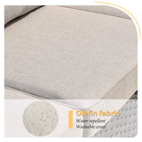 HOOOWOOO 11 Piece Patio Sectional Furniture Set with Fire Pit Table,Modern Wicker Outdoor Conversation Sofa Sets,Weather Resistant Modular L Shaped Outside Couch Swivel Chair Set(Beige) HOOOWOOO