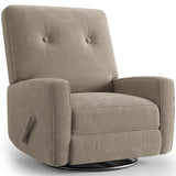 Garvee Nursery Recliner Chair, 360° Swivel Rocking Glider Chair for Adults with Adjustable Backrest & Footrest, Cozy Corduroy Upholstered Armchair for Living Rooms, Bedrooms, Apartments, Light Brown Garvee