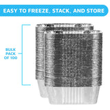 MontoPack Aluminum Mini Disposable Loaf Pans | Deep Half Size 6 x 3.5” Extra Thick Foil Bread Containers for Baking, Food Storage & Takeout | Eco-Friendly & Recyclable | Bulk 100-Pack of 1 Pound Trays MontoPack